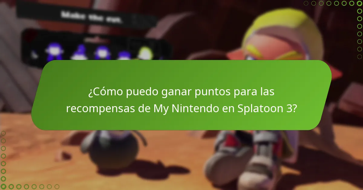 ¿Cómo puedo ganar puntos para las recompensas de My Nintendo en Splatoon 3?