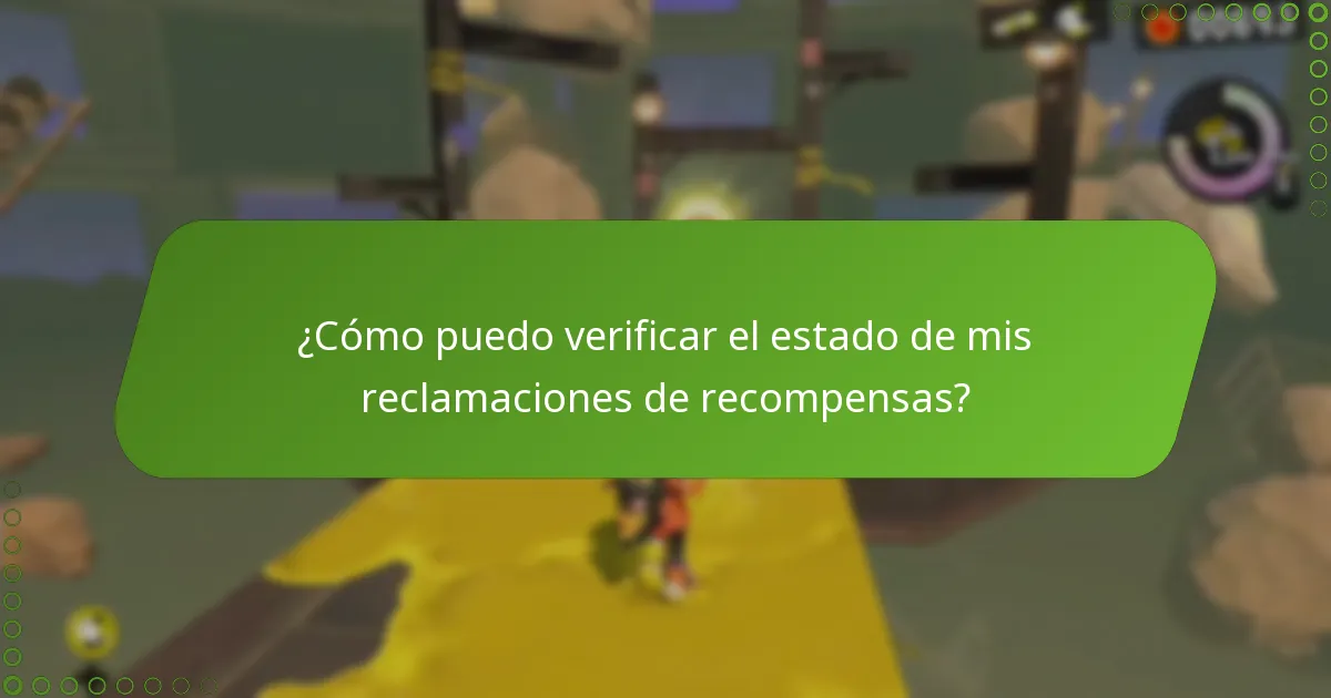 ¿Cómo puedo verificar el estado de mis reclamaciones de recompensas?