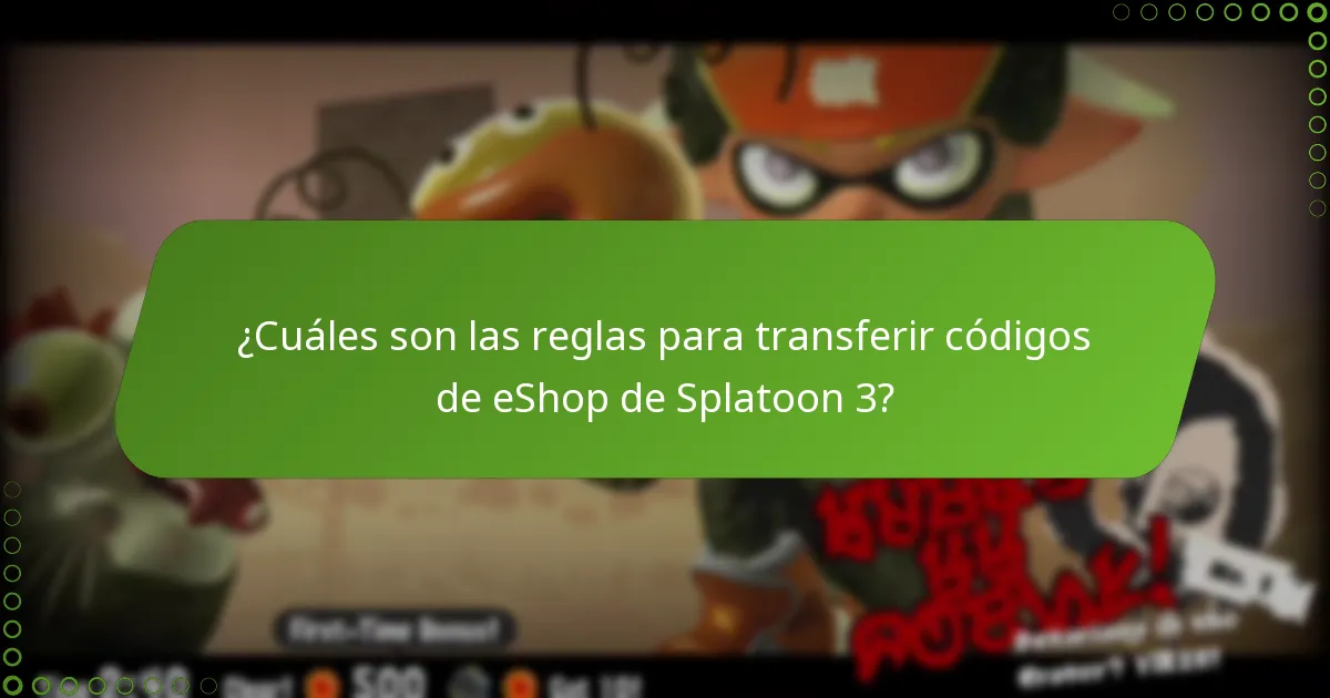 ¿Qué códigos de eShop de Splatoon 3 se pueden canjear?