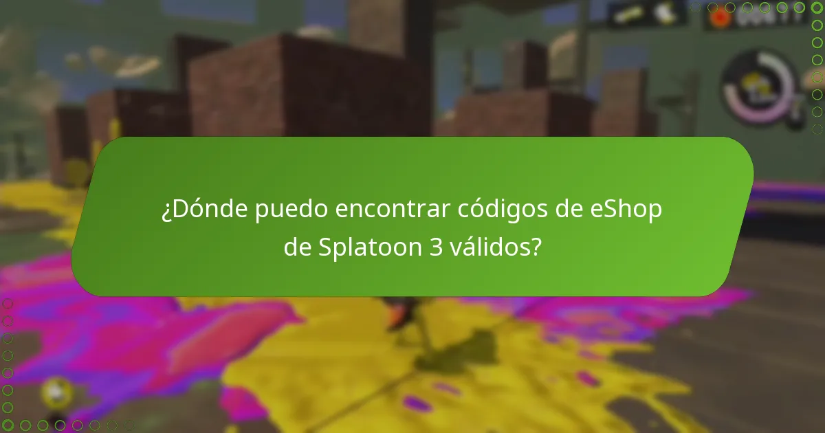 ¿Cómo canjeo los códigos de eShop de Splatoon 3?